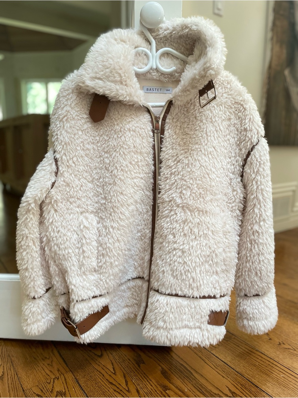 Faux shearling teddy coat!